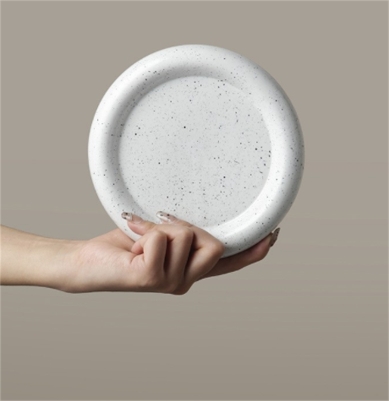White Shaped Tray