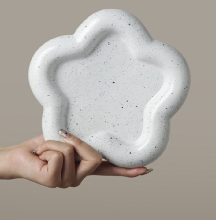 White Shaped Tray